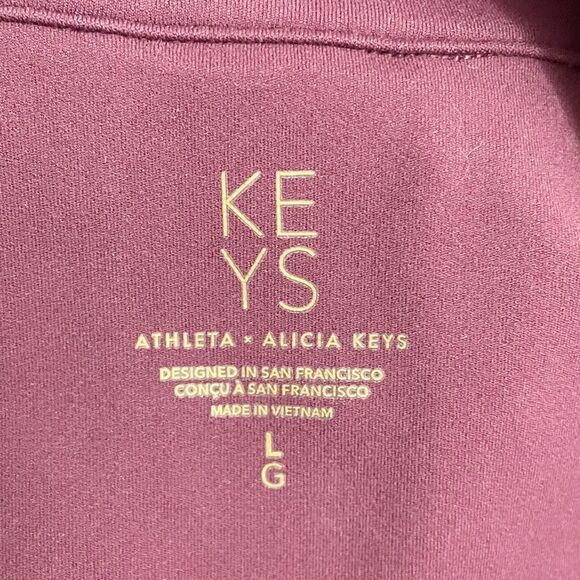 NWT Athleta x Alicia Keys Size Large Goddess Bodysuit Jumpsuit in Maroon NEW - Picture 13 of 16
